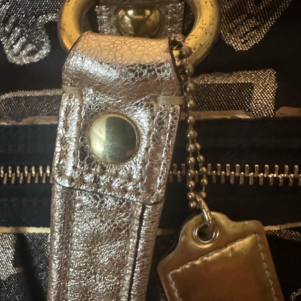 Coach Rare 2010 Gold Graffiti Tote Shoulder Bag style 15301 | With Hang Tags - Picture 11 of 16